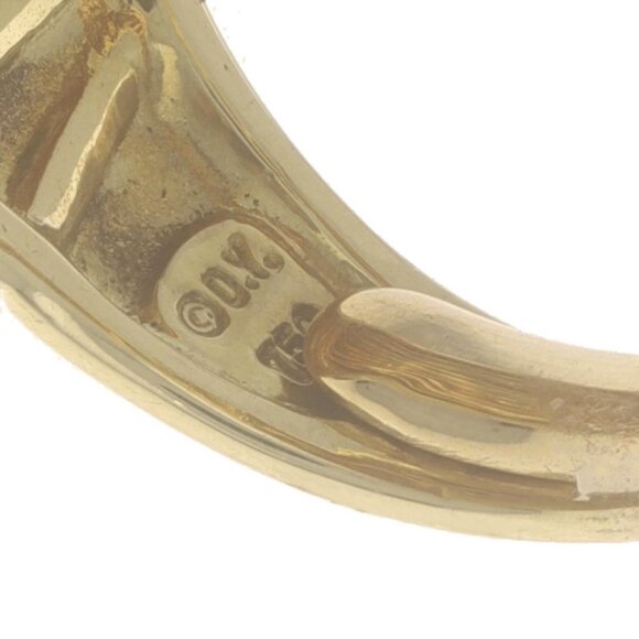 David Yurman Sculpted Cable Dome Statement Band Yellow Gold 18k Ring - Picture 6 of 7
